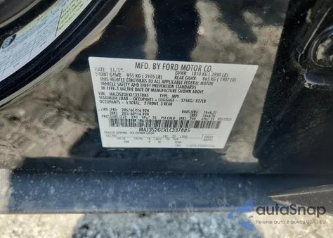 2020 Ford Ecosport Se из США, поврежденный, VIN MAJ3S2GEXLC337885